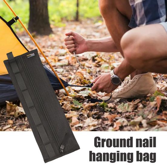 Сумка для хранения напольных гвоздей с D-образной пряжкой, вместительная, с застежкой-молнией, водонепроницаемая сумка для переноски напольных гвоздей