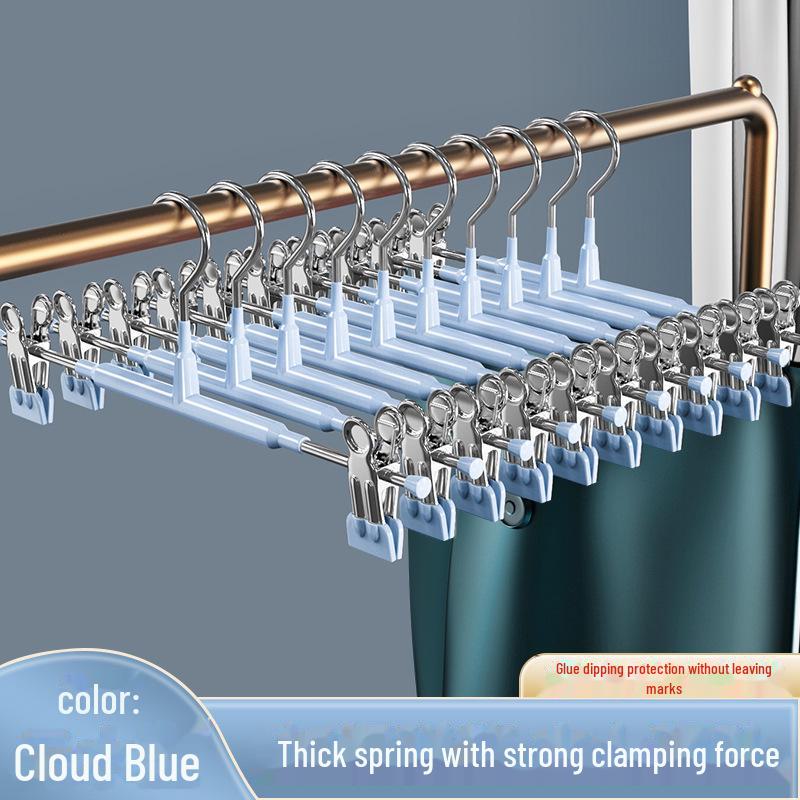 Non-slip Stainless Steel Trousers and Skirt Clip Hanger - Traceless Drying Solution