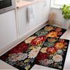 Восточный стиль, цветочный узор, коврик для бега, кухонный коврик, мягкий утолщенный кухонный коврик, водонепроницаемый, нескользящий, маслостойкий, напольный коврик, коврик для бега