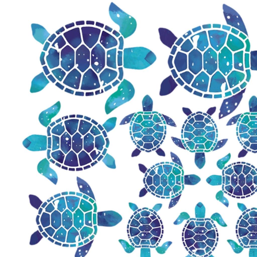 Sets Sea Turtle Wall Decal Sticker Decorative Decoration Peel and Sticky Underwater for Home