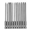 12 штук легированной стали, длина 100 мм, бита для отвертки с шестигранным хвостовиком для электроинструмента, с пескоструйным покрытием