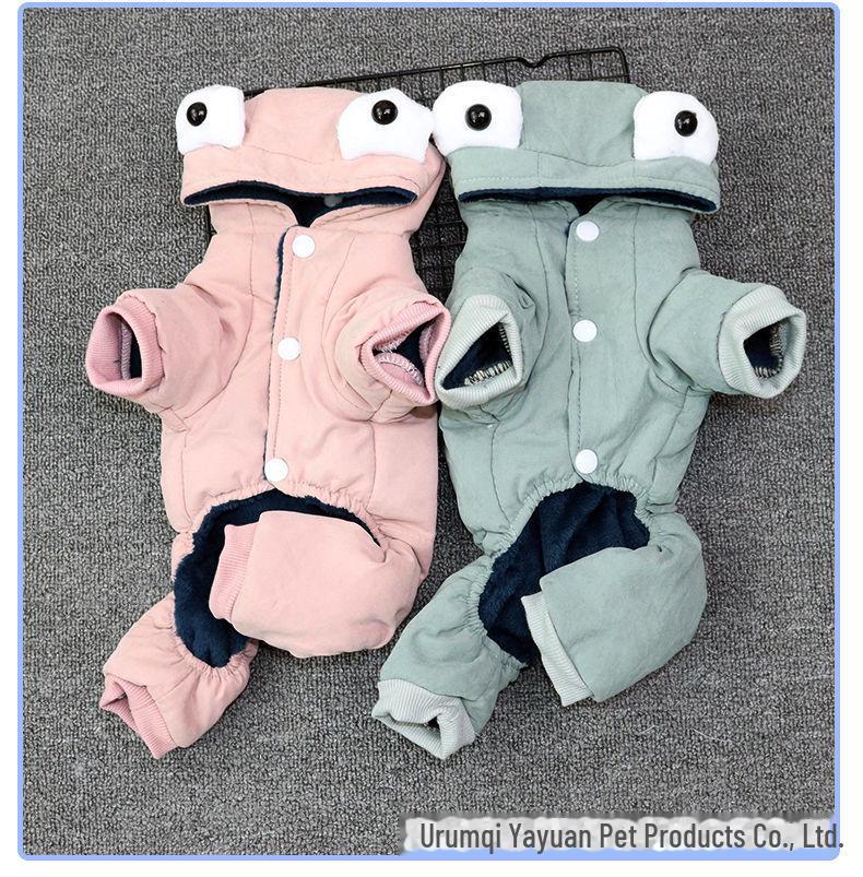 Зимняя куртка для четвероногих собак и кошек - толстая, теплая хлопковая куртка для домашних животных: Идеально подходит для тедди, бишонов и французских бульдогов осенью и зимой.