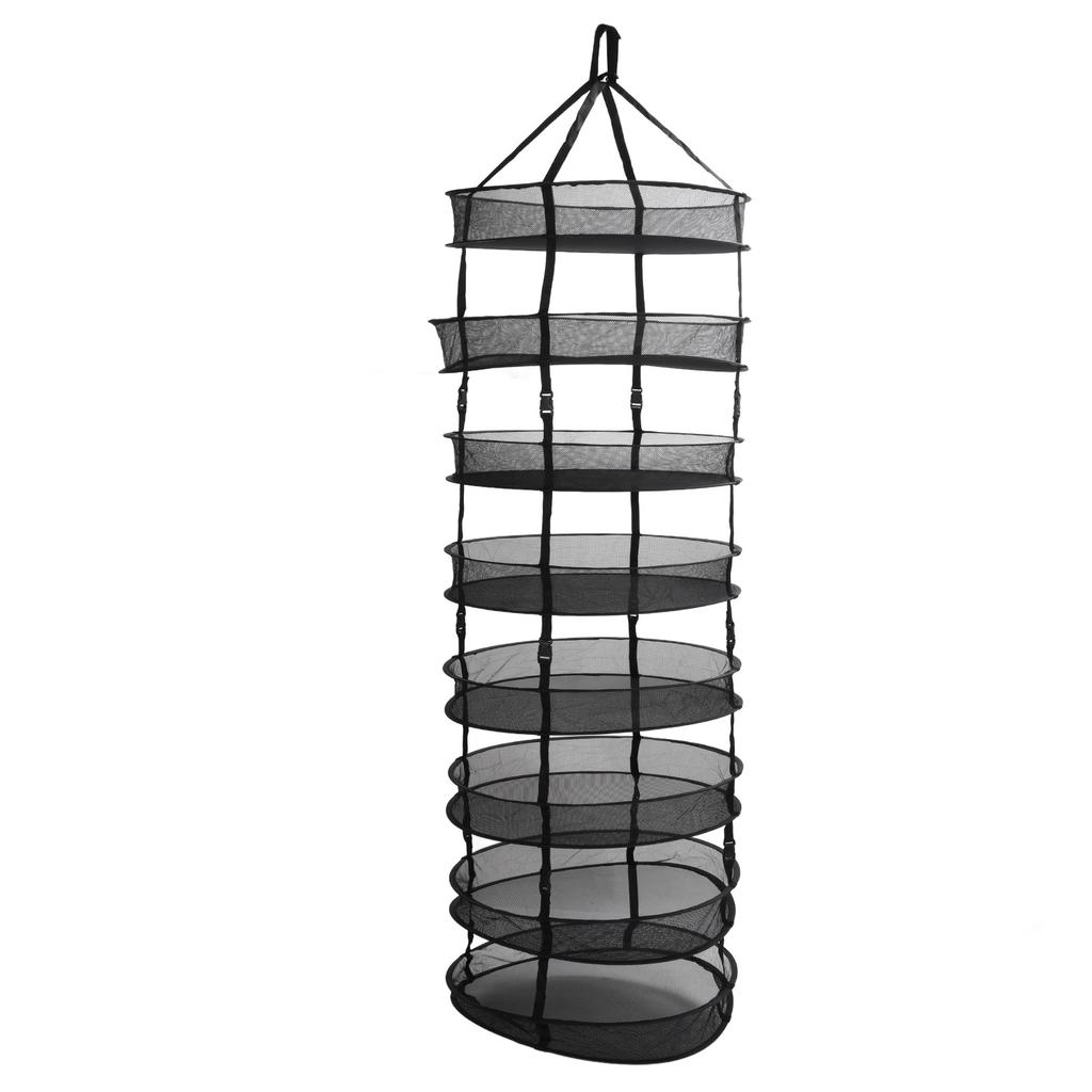 8 Layer Hanging Herb Buds Dry Net Detachable Collapsible Mesh Hydroponics Plant Drying Rack Net