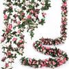 Simulation Flower Small Rose Flower Vine Home Decoration Ceiling Small Peony Flower Rattan Wedding Winding Wall Hanging