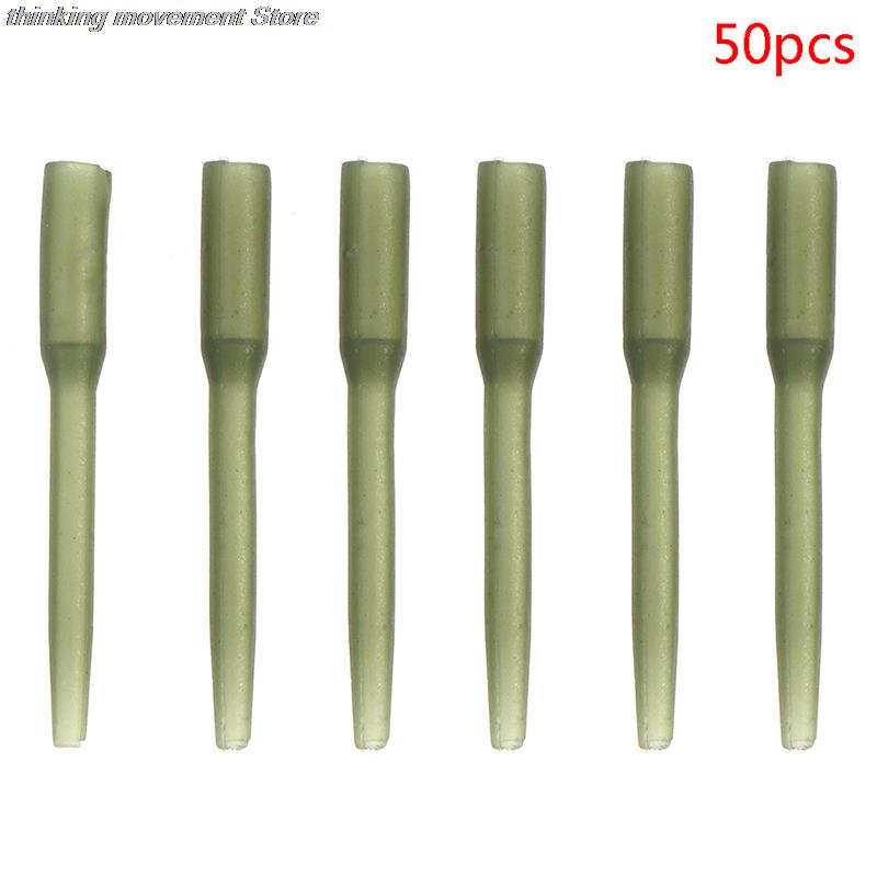 50pcs/lot 30mm Anti Tangle Rubber Sleeves Connect with Fishing Hook Carp Coarse for Carp Fishing Accessories