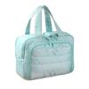 Solid Color Handheld Cosmetic Bag Nylon Make Up Pouch Bag Wash Bag Portable Toiletry Bag  Storage