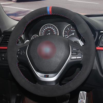 Автомобильный руль черная замша Натуральная кожа для BMW F20 F21 F22 F23 F30 F31 F34 F32 F33