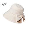 Summer Beach Hat Women Sun Hat Back Bowknot Fisherman Wide Brim UV Protection Lightweight Bucket for Outdoor Travel Hiking Fishing Use Casual