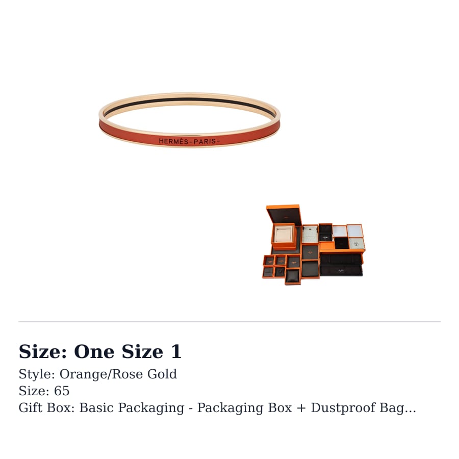 HERMES Uni Enamel Bangles Women's H240001FO8A