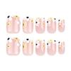 French Flower Small Fresh Ins Style Nail Nail Piece Short Square European Square Manicure Fake Nail Piece Short