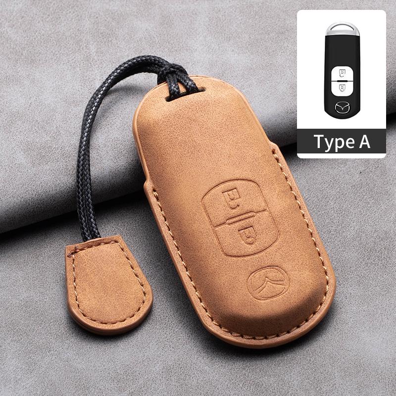 Sheepskin 2/3 Buttons Car Remote Key Case For Mazda 2 3 6 Atenza Axela Demio CX-5 CX5 CX-3 CX7 CX-9 2015 2016 2017 2018 2019