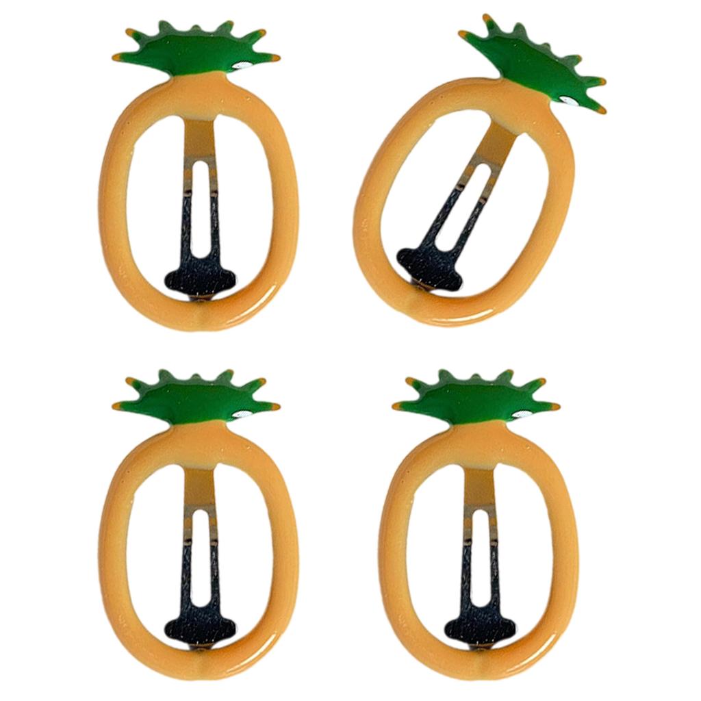 Cute Fruit Shaped Metal Hair Clips For Kids Lightweight Durable Barrettes For Girls Daily Use Party Accessories