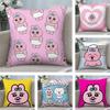 Кавайный чехол для подушки O-Opanchu Usagi, короткий плюшевый, декоративный, для дивана, подарок для дома, двусторонняя печать, подушка