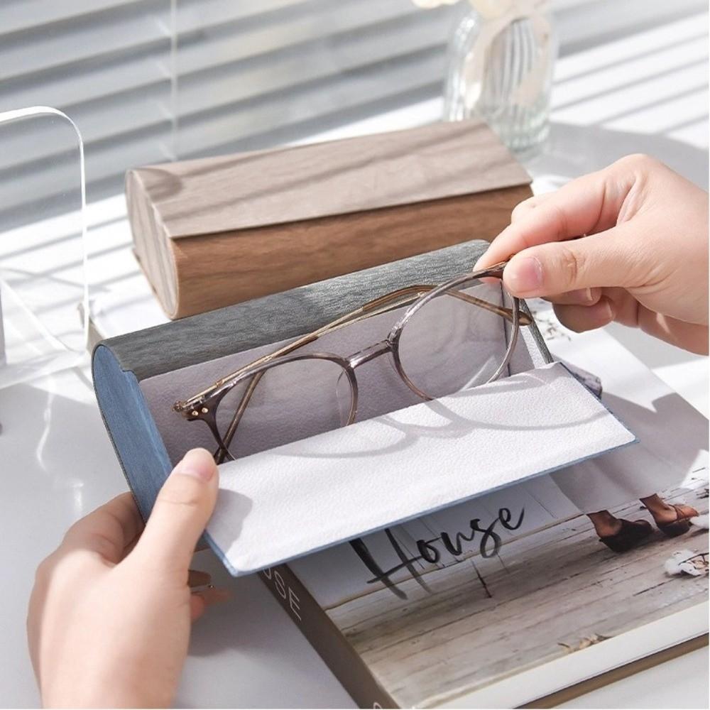 Double Layer Double Eyeglasses Case Large Capacity Waterproof Eyeglasses Holder PU Leather Scratch Resistant Sunglasses Box Men