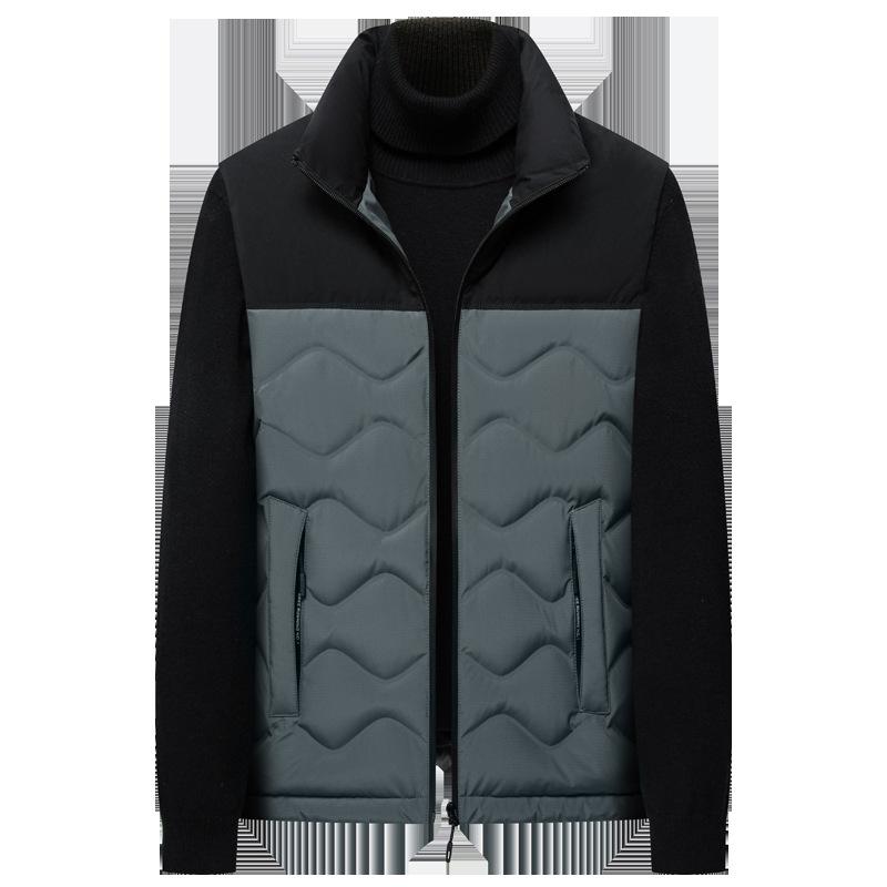 Осенне-зимний мужской жилет без головы с воротником-стойкой, сшитый из пуха, мужская зимняя теплая куртка-жилет