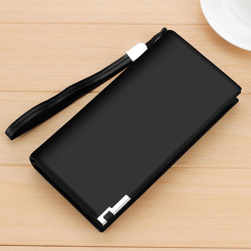 Мужской длинный клатч-кошелек на молнии с отделениями для нескольких карт большой емкости