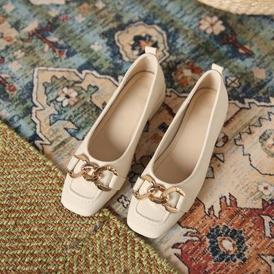 Кожаные туфли на плоской подошве Yuexinwang для женской обуви Huizhou Su Yinyin, такие же туфли Mary Jane на низком каблуке, новые весенние туфли с квадратной головкой