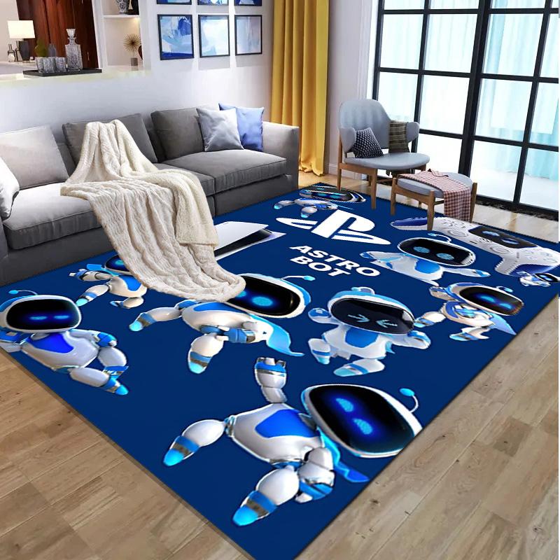 Cosmic Bot Crew Pattern Rug, Indoor/Outdoor Mat, for Picnic, Gameroom, Bedroom, Office, Living Room, Home Decor Carpet, Birthday Gift