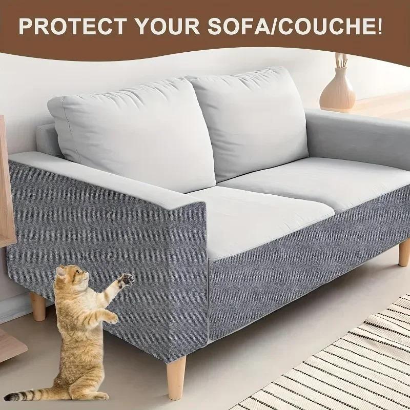 111/111/111cm Self-Adhesive Anti Cat Scratch Sofa Pad DIY Cats Scratch Pad Protection Paws Trimmable Carpet Cats Scratch Board