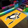 Дизайн Pittsburgh Penguins Кристальный Велюровый Ковер Уютный Не?Нескользящий ковер с принтом для спальни, гостиной, прихожей