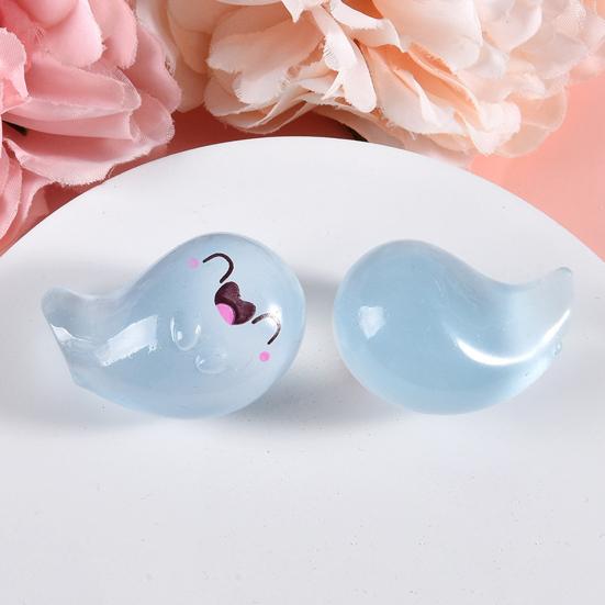 6 шт. светящихся мини-фигурок привидений из смолы, светящиеся украшения на Хэллоуин, маленькая миниатюрная статуэтка привидения для уличной вечеринки в стиле ландшафтного дизайна дома