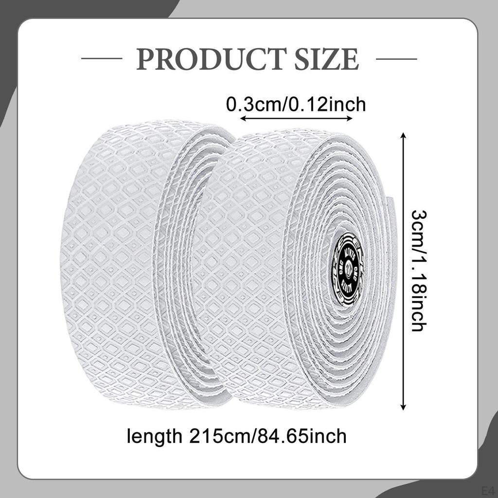 2Pcs Bike Handlebar Tapes Bar Tape Comfortable Ride Shock Absorption Soft Cycling Handle Wraps