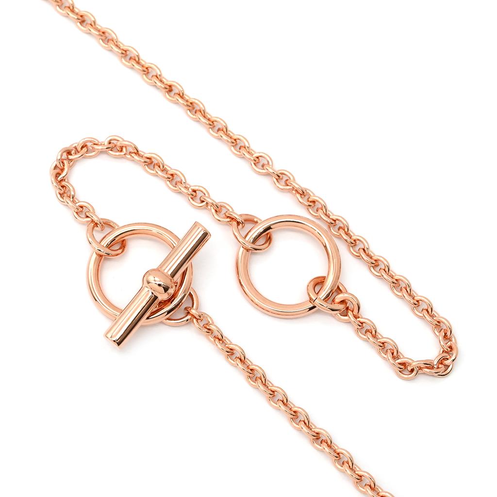 HERMES - Mailon Mini Maillon PM PendantNecklace Gold Plated/enamel Array