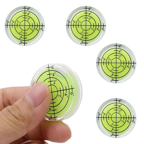 [MNWMNW] 4-Pack Level with Inclined Measuring Scale, High-Precision Compact Level, Camera Level, Electronic Level, Home Level, Ground Level (32*7mm)