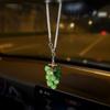 Rhinestone Green Grape Pendant Bag Charm for Car Rearview Mirror