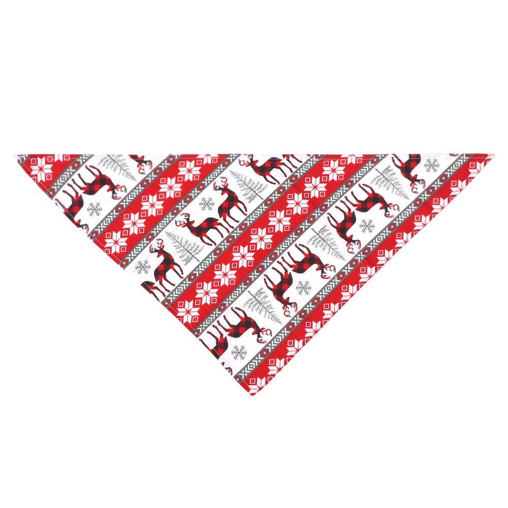 Santa Claus Pet Costume Accessories Printing Bibs Pet Bandana Collar Triangle Scarf Dog Cat