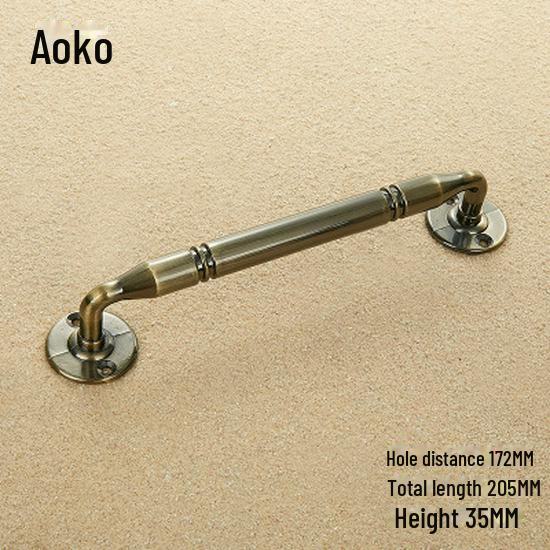 European Antique Copper Double Door Handle - Exposed & Invisible Design