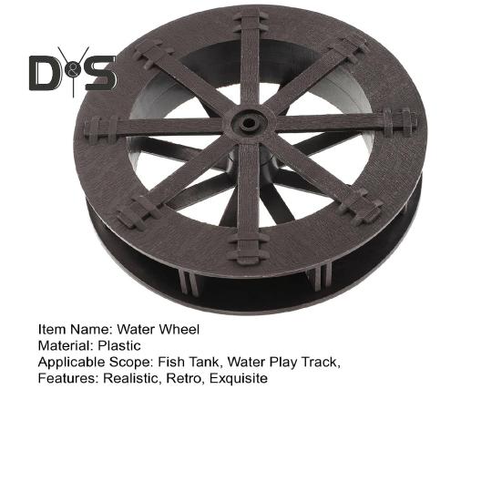 Водяное колесо DIY Водопад Фонтан Аксессуары Фонтанное колесо для ручья и генератора Сцены Макет Декор для аквариума