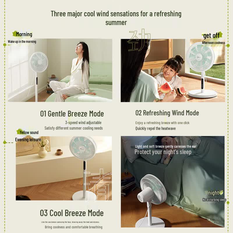 Little Bear DC Inverter Remote Control Floor Fan CN plug (adapter included)