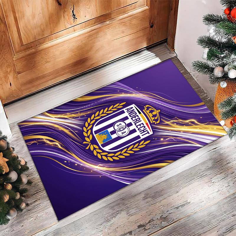 Anderlecht FC Soccer Football Pattern Soft Area Rug Non Slip Indoor Floor Carpet Sports Decor Mat for Bedroom
