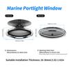 New 300×105mm Boat Porthole Window with Switch Handle Internal Opening Tempered Glass UV Resistant Waterproof for Marine Yacht