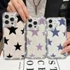 Прозрачный мягкий силиконовый чехол с узором звезд и ромбовидной рамкой для iPhone 16 Pro Max 16E 15 14 Pro 13 12 11, защита камеры, противоударный чехол для телефона
