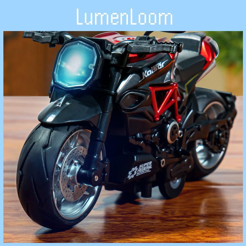 Полицейский мотоцикл, литая модель со светом и звуком для детской игры