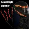 4 In 1 Helmet LED Cold Light Mod Kit Bike Helmet Lamp Bar Luminous Signal Sticker Night Riding Signal Helmet Light DIY Decor