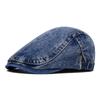 Spring Autumn Denim Beret Men Women Cap Thin Breathable Forward Cap