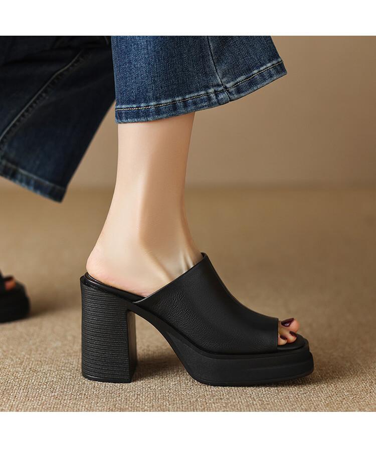 Коричневый бежевый белый весна и лето новые босоножки на высоком каблуке платформа водонепроницаемая платформа толстый каблук тапочки