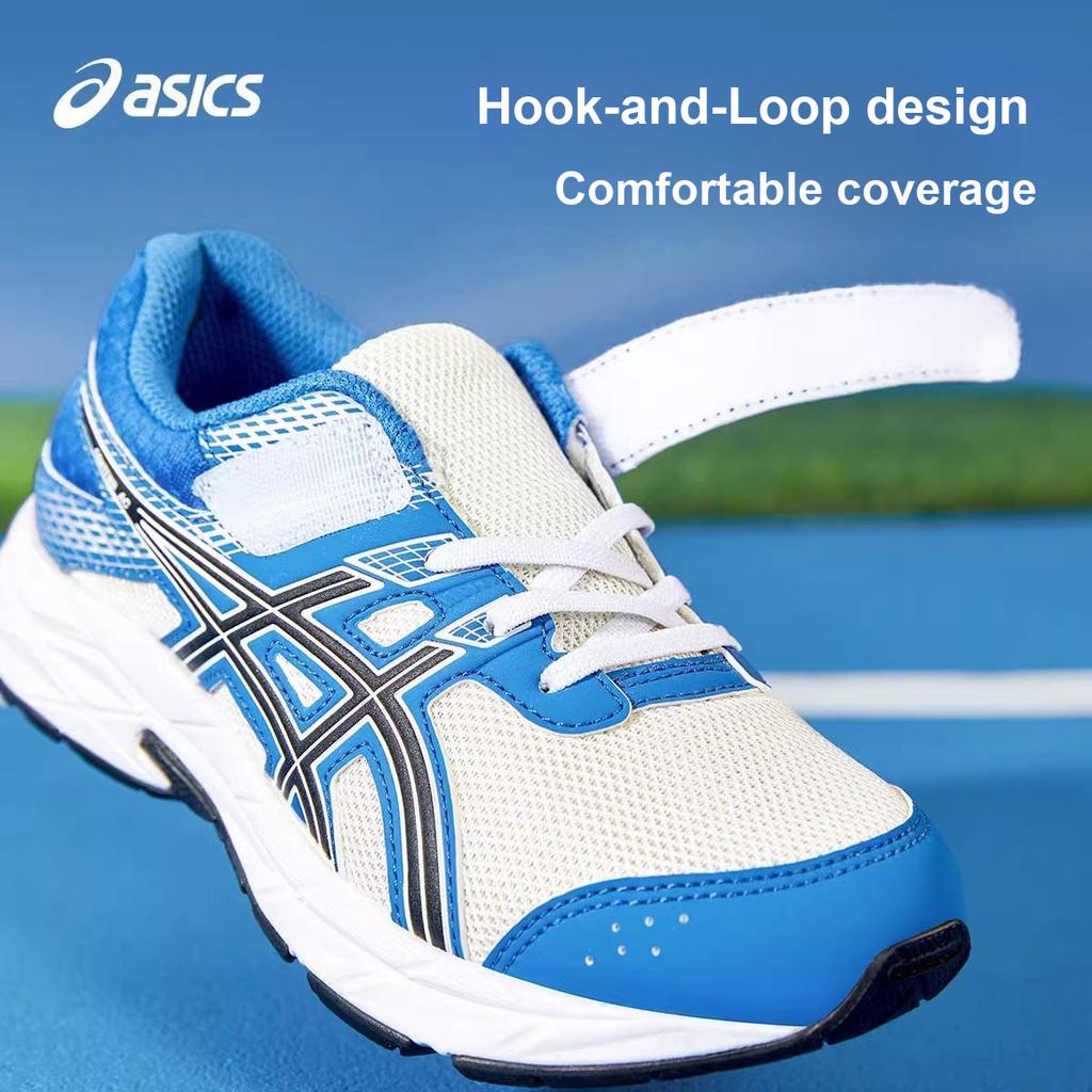 Asics Contend Ac Ps Легкие Влагоотводящие Кроссовки для Бега на Открытом Воздухе для Фитнеса Детские Кроссовки Сине-Белые 1014A320-104