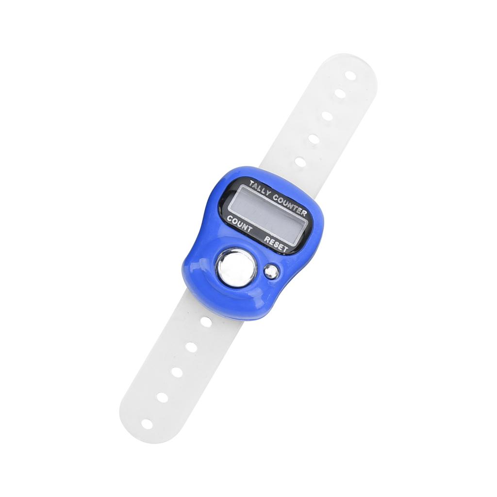 Электронный счетчик пальцев с обнуляемым 5-разрядным ЖК-дисплеем, ручной счетчик для молитв и ходьбы, темно-синий