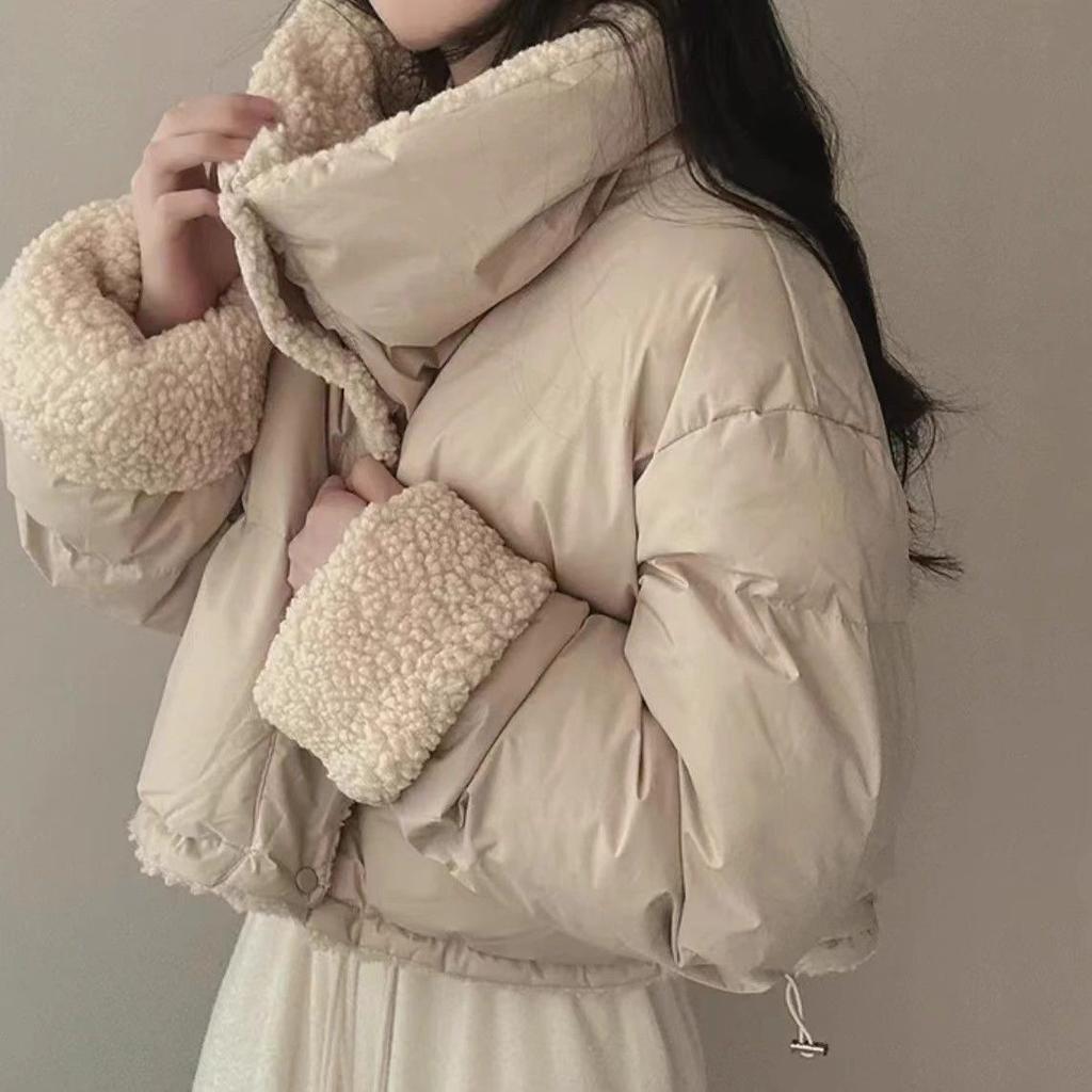 Winter Multi Functional Thick Warm Jacket Lamb Fleece Short Women's Jacket