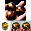 Premium Natural Tiger Eye Quartz Crystal Sphere 2040mm In Dark Yellow Color