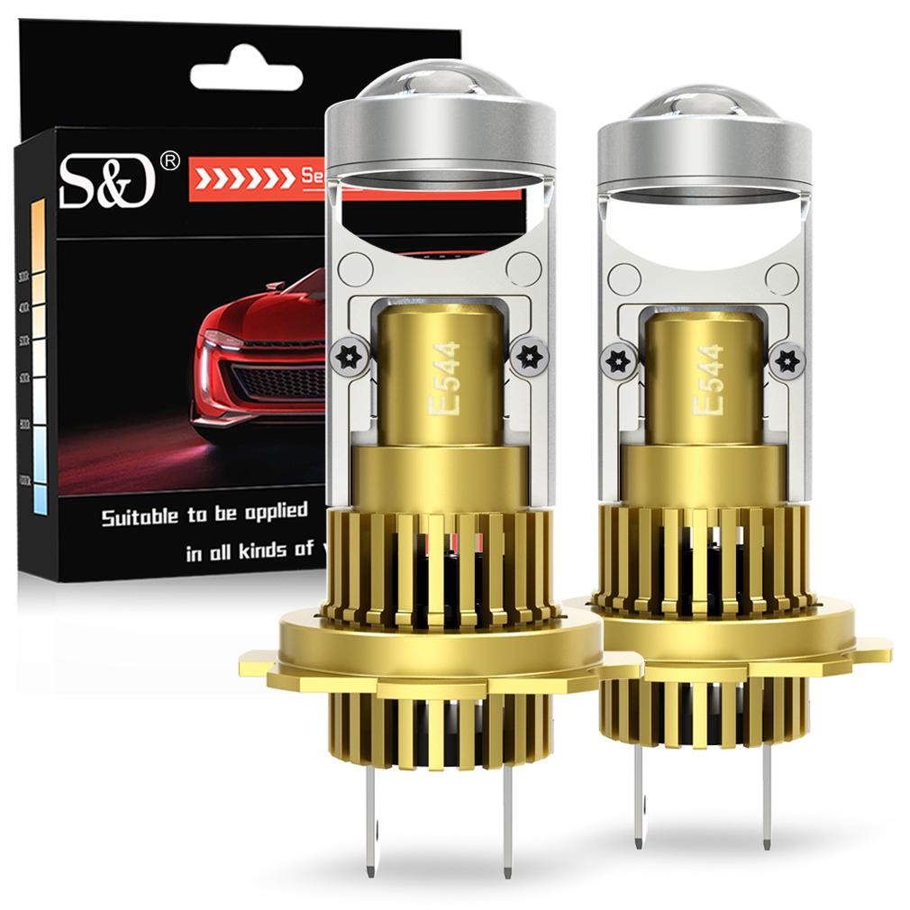 2 шт. H7 Bi LED проектор Автомобильные лампы головного света Беспроводные H4 LED H11 H8 9005 HB3 9006 HB4 Линза 60000 лм 80 Вт Plug&Play Мини Автолампа 6000K LHD Фара