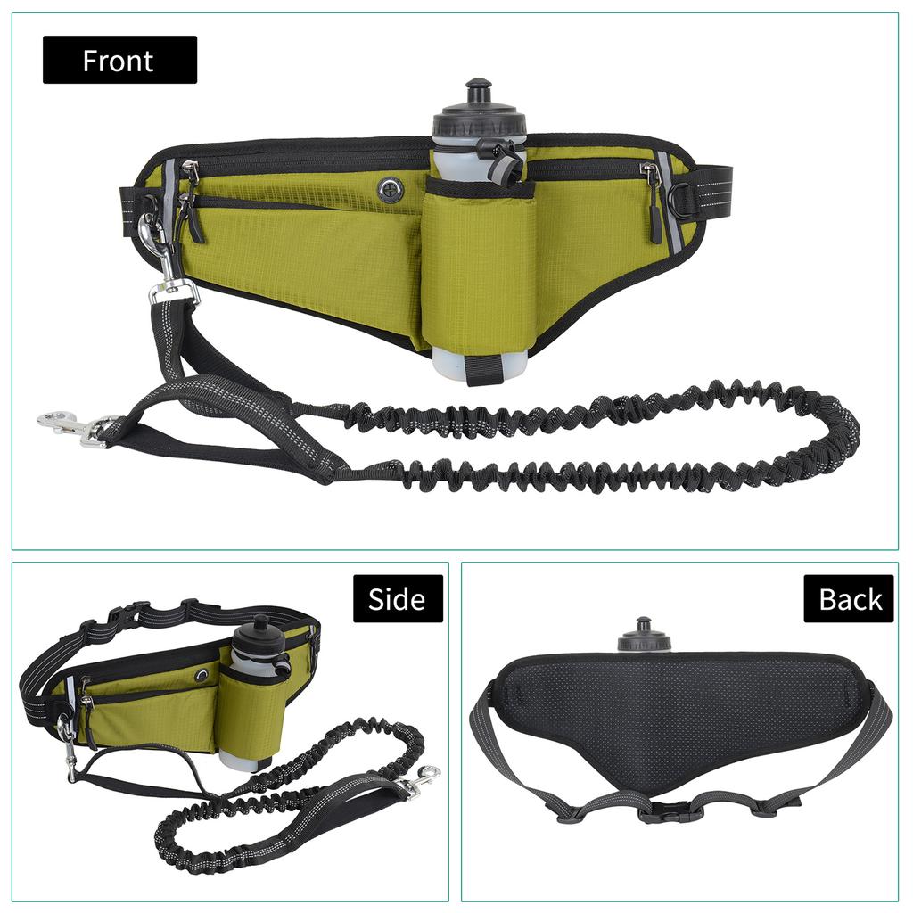 Поводок для собак Hands Free, поясная сумка, водонепроницаемая, ночная, светоотражающая, большой емкости для уличной собаки