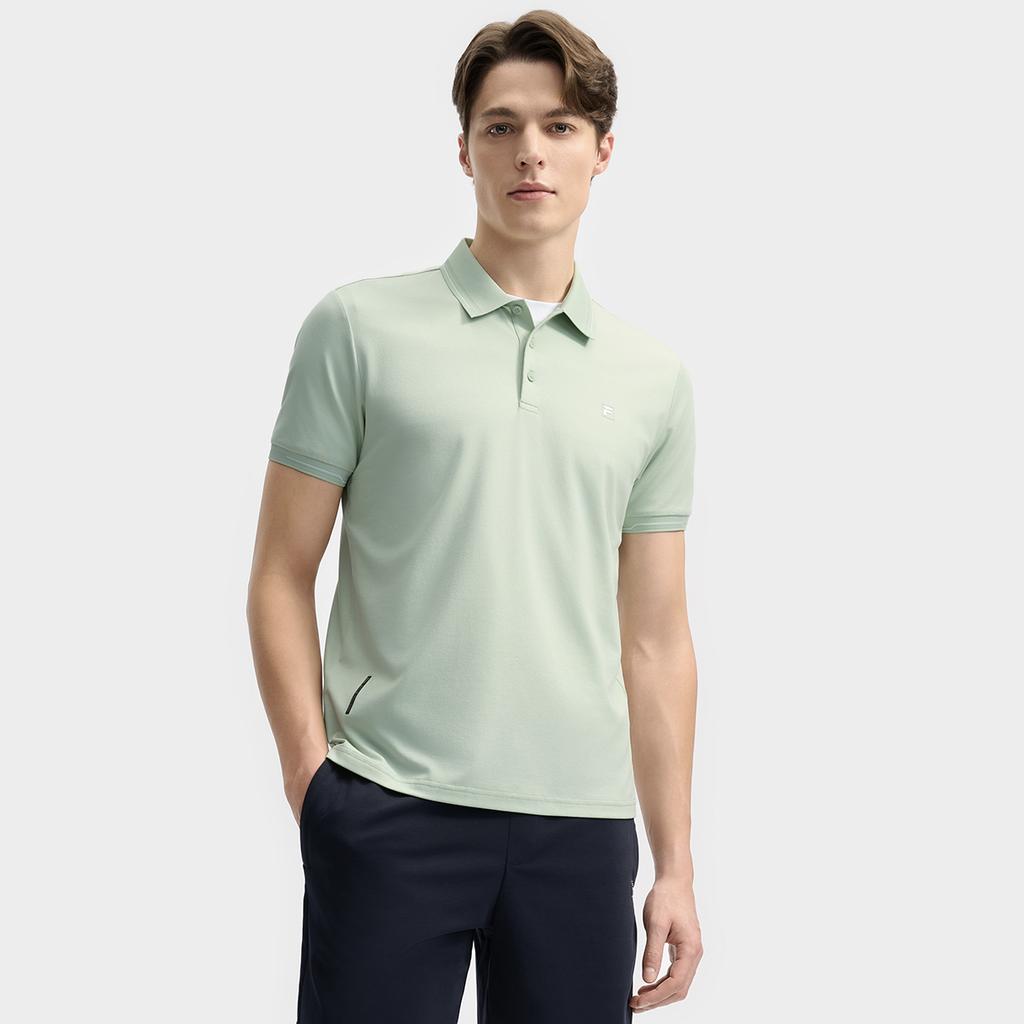 New FILA WHITE Polo Shirt Men's Gray Mist Green F11M523105F-LG