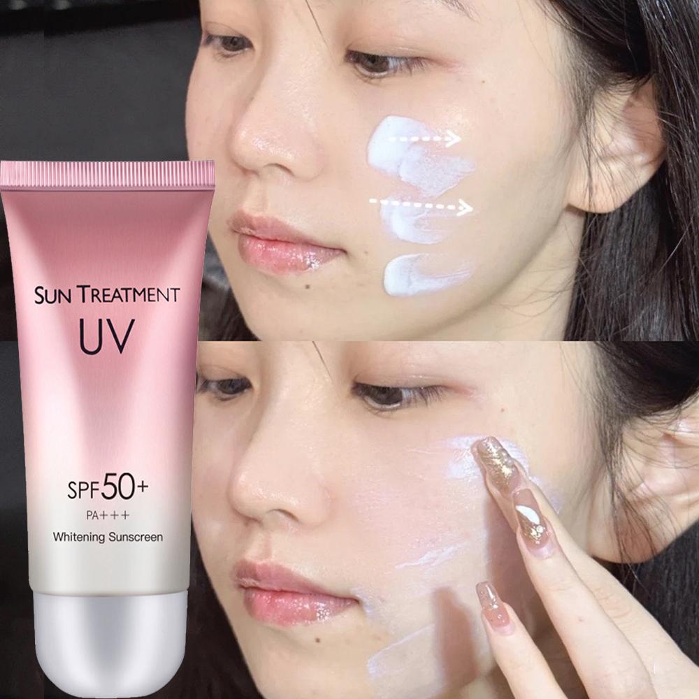 1PC 60ml Waterproof Facial Body Sunscreen Whitening Sun Cream Sunblock Skin Protective Cream Anti Sun Facial Protection Cream SPF50+