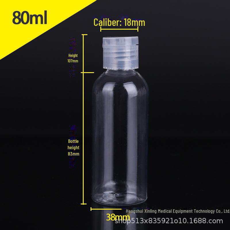 Прозрачная пластиковая бутылка из ПЭТ с откидной крышкой-бабочкой - доступна в объемах 30 мл, 50 мл, 100 мл для косметики и лосьонов