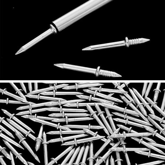 100 шт./кор. Двойная головка, гвоздь для плинтусов, бесшовный гвоздь с гильзой, инструмент для плинтуса из цельного дерева, двухсторонний гвоздь, невидимый винт безопасности